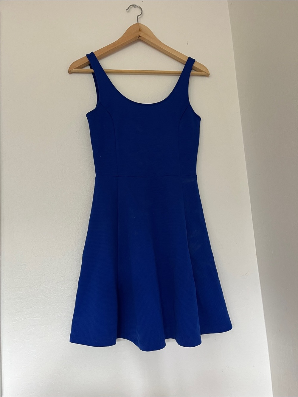Divided Royal Blue Fit-and-Flare Mini Dress